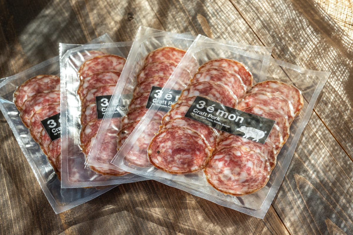 【冷凍】3 é mon豚サラミ4パック(80g/1P)